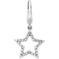 14K White 1/8 CTW Natural Diamond Star Charm