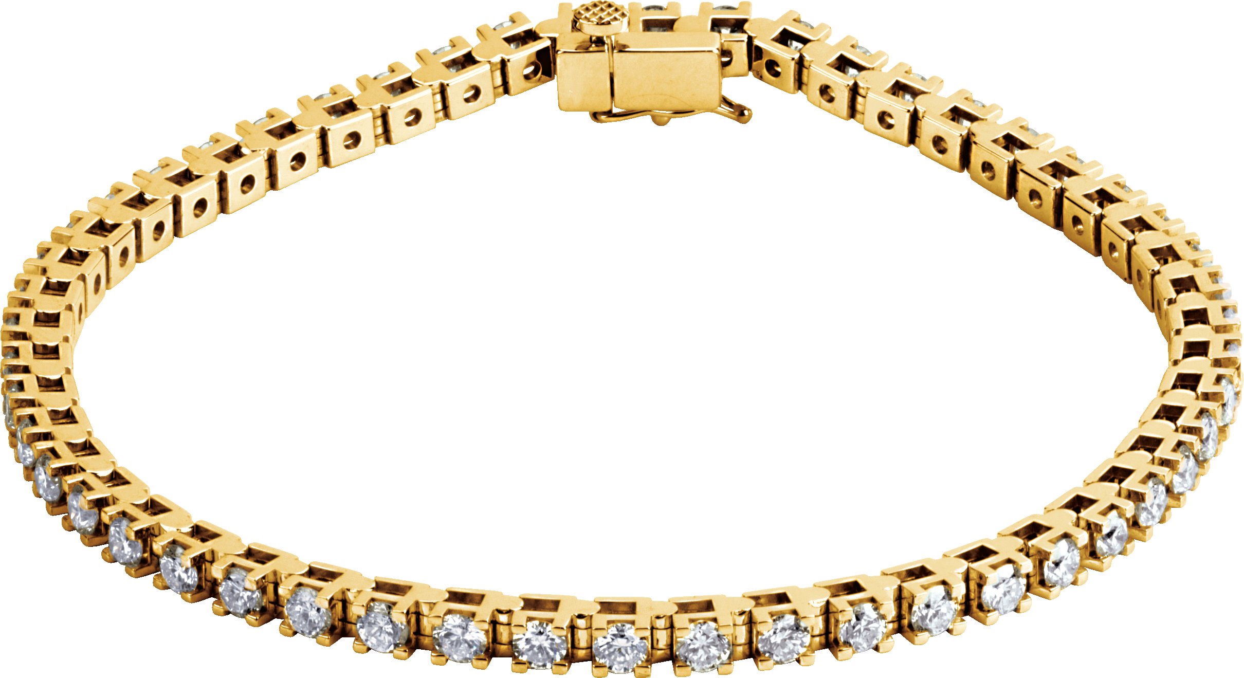 14K Yellow 3 1/2 CTW Lab-Grown Diamond Line 7 1/4" Bracelet