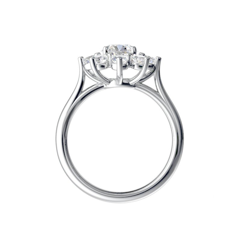 1 3/4 CTW Natural Diamond Cluster Ring view 2