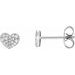 14K White 1/6 CTW Natural Diamond Heart Earrings
