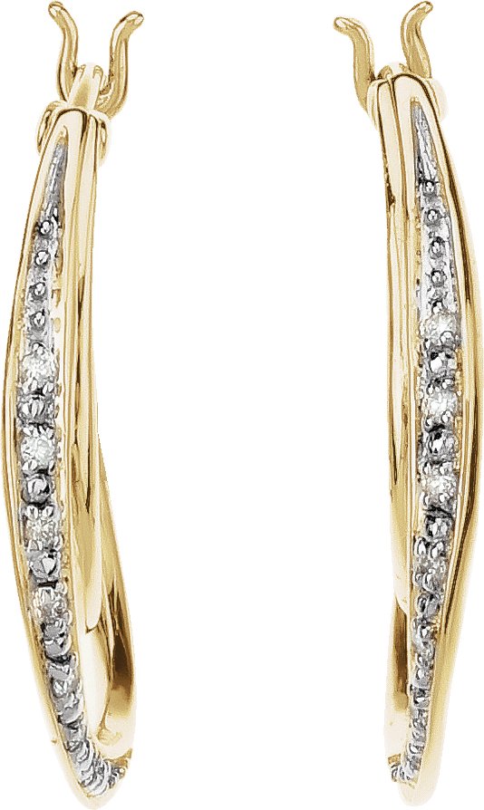 Diamond Hoop Earrings