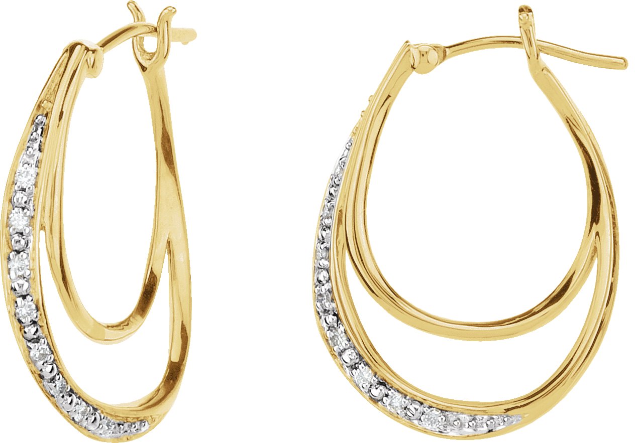 Diamond Hoop Earrings