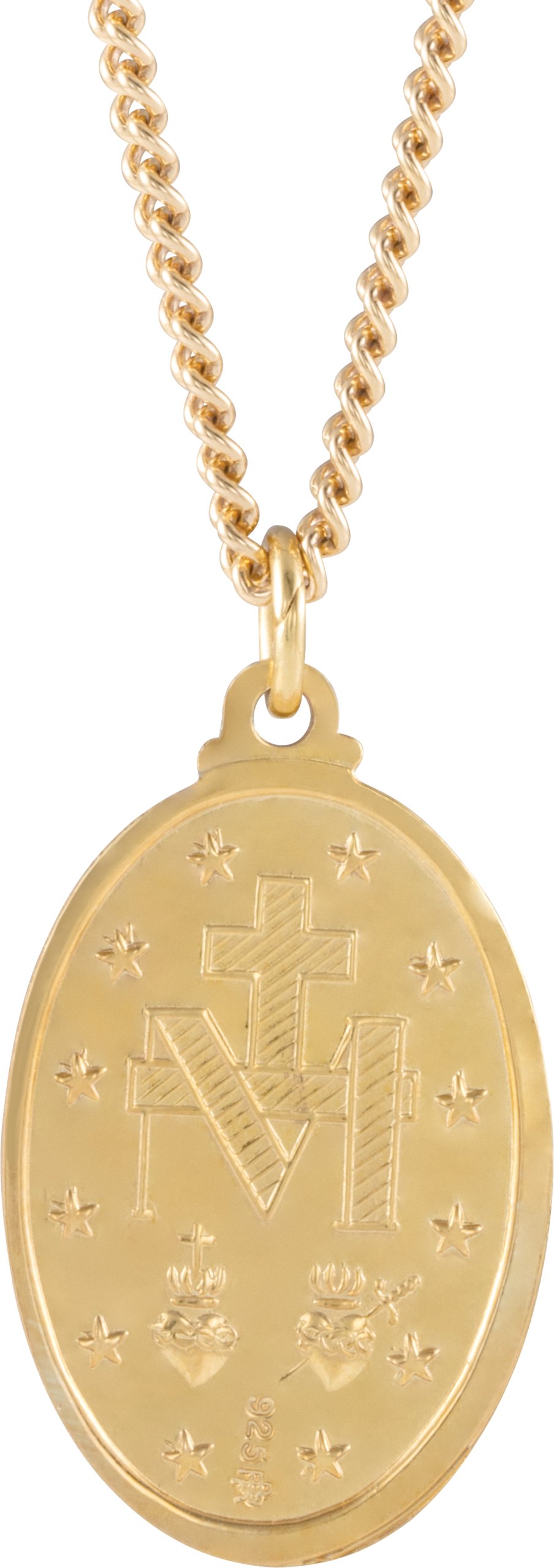 24K Yellow Gold Plated 29x18 mm Miraculous 24