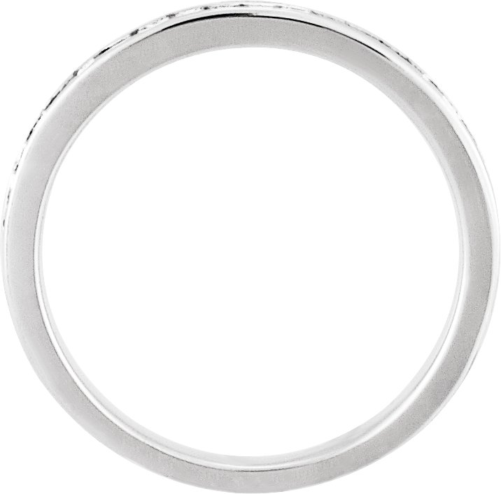 14K White Gold 1/2 CTW Natural Diamond Band