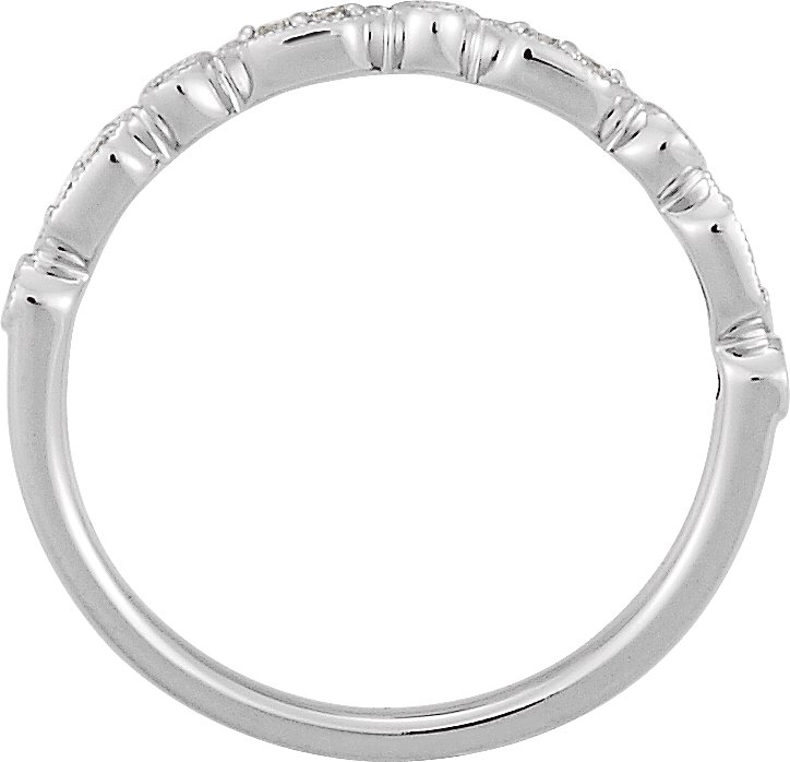 Platinum 1/8 CTW Natural Diamond Stackable Ring