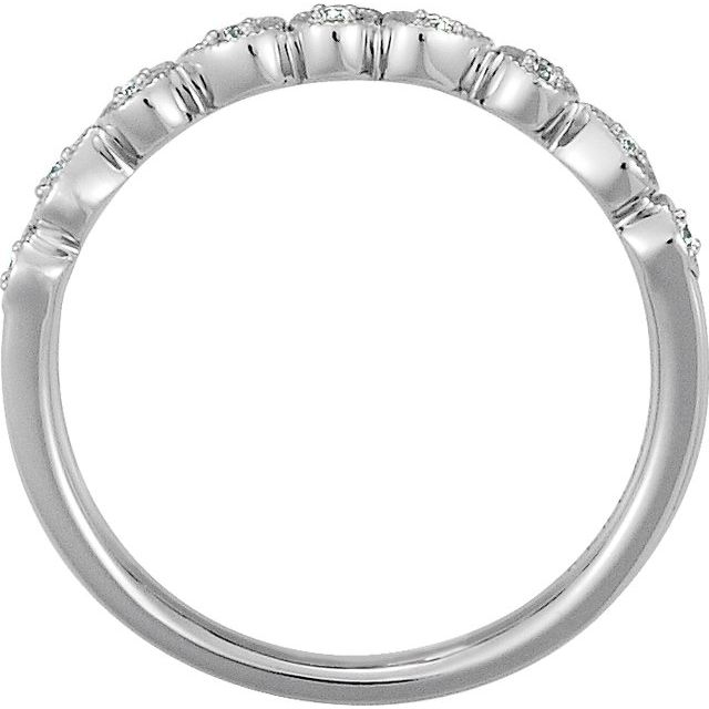 14K White .04 CTW Diamond Ring Size 7