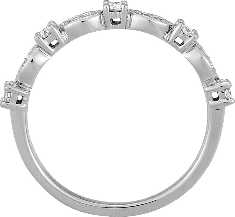 Platinum 1/5 CTW Natural Diamond Stackable Ring