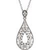 Sterling Silver .10 CTW Diamond 18 inch Necklace Ref. 3354277