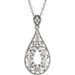 Sterling Silver 1/10 CTW Natural Diamond Floral-Inspired 18