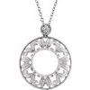 Sterling Silver .167 CTW Diamond 18 inch Necklace Ref. 3354357