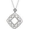 Sterling Silver .167 CTW Diamond 18 inch Necklace Ref. 3354387