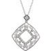 Sterling Silver 1/6 CTW Natural Diamond Floral-Inspired 18
