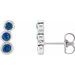 Sterling Silver Lab-Grown Blue Sapphire Ear Climbers  