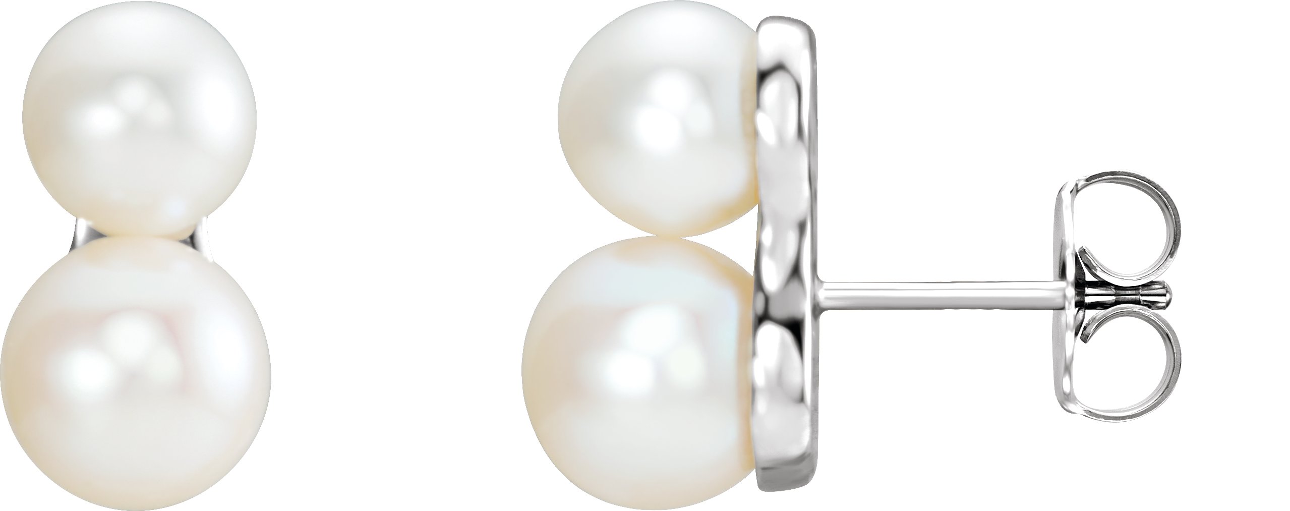 Gemstone Fashion | Two-Stone Pearl Ear Climbers 