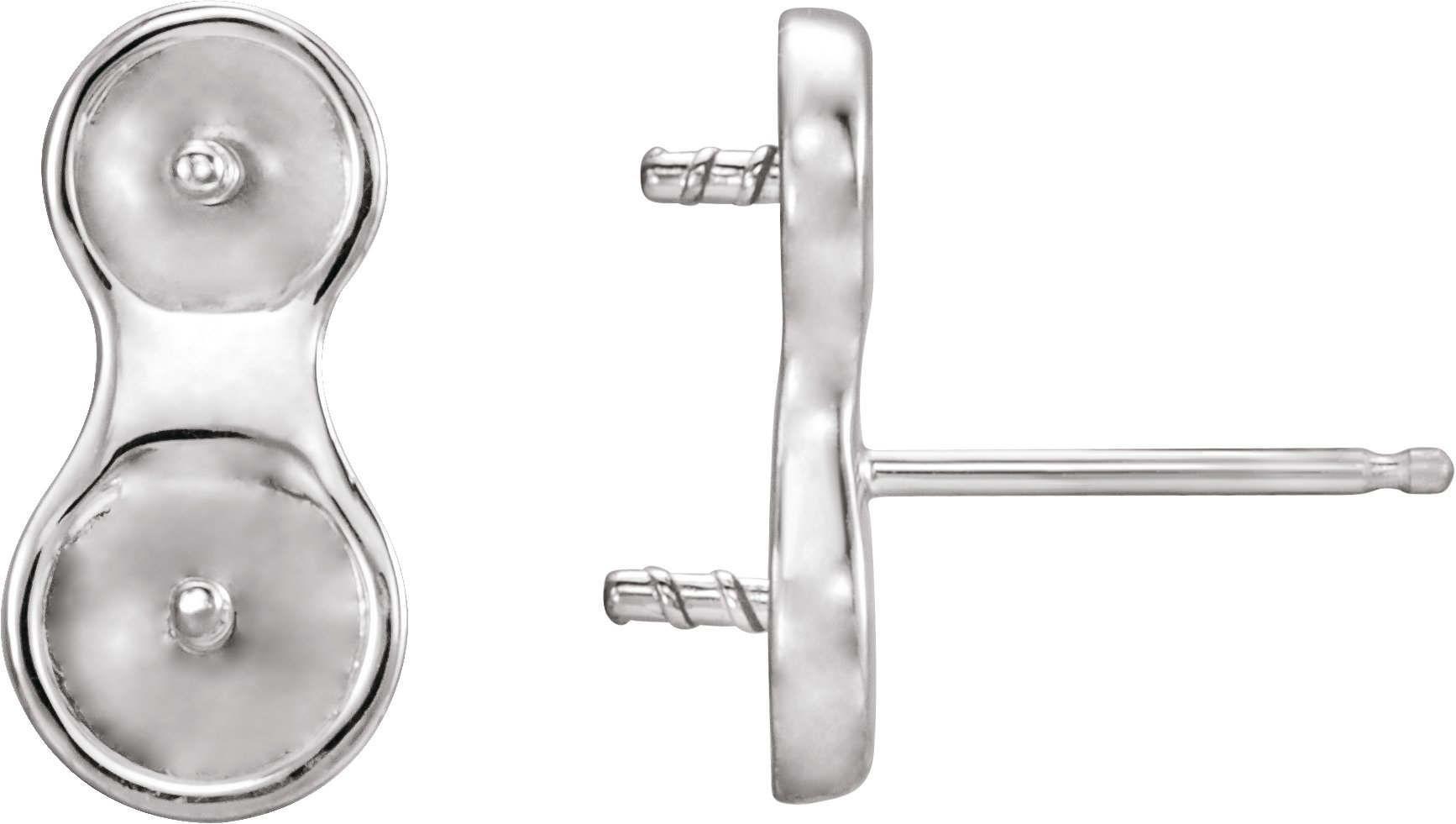 Two-Stone Pearl Ear Climbers