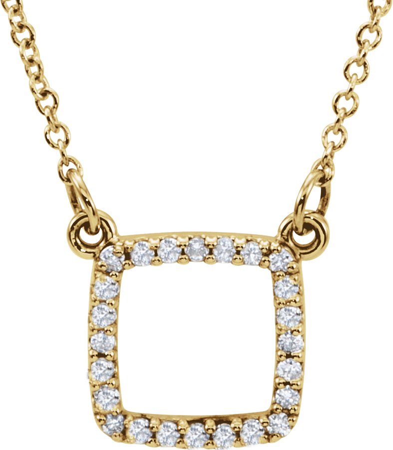 14K Yellow 1/10 CTW Natural Diamond 16" Necklace