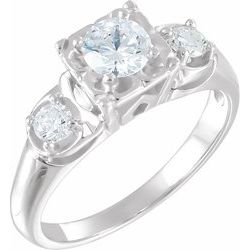 Accented Engagement Ring & Band Mounting
