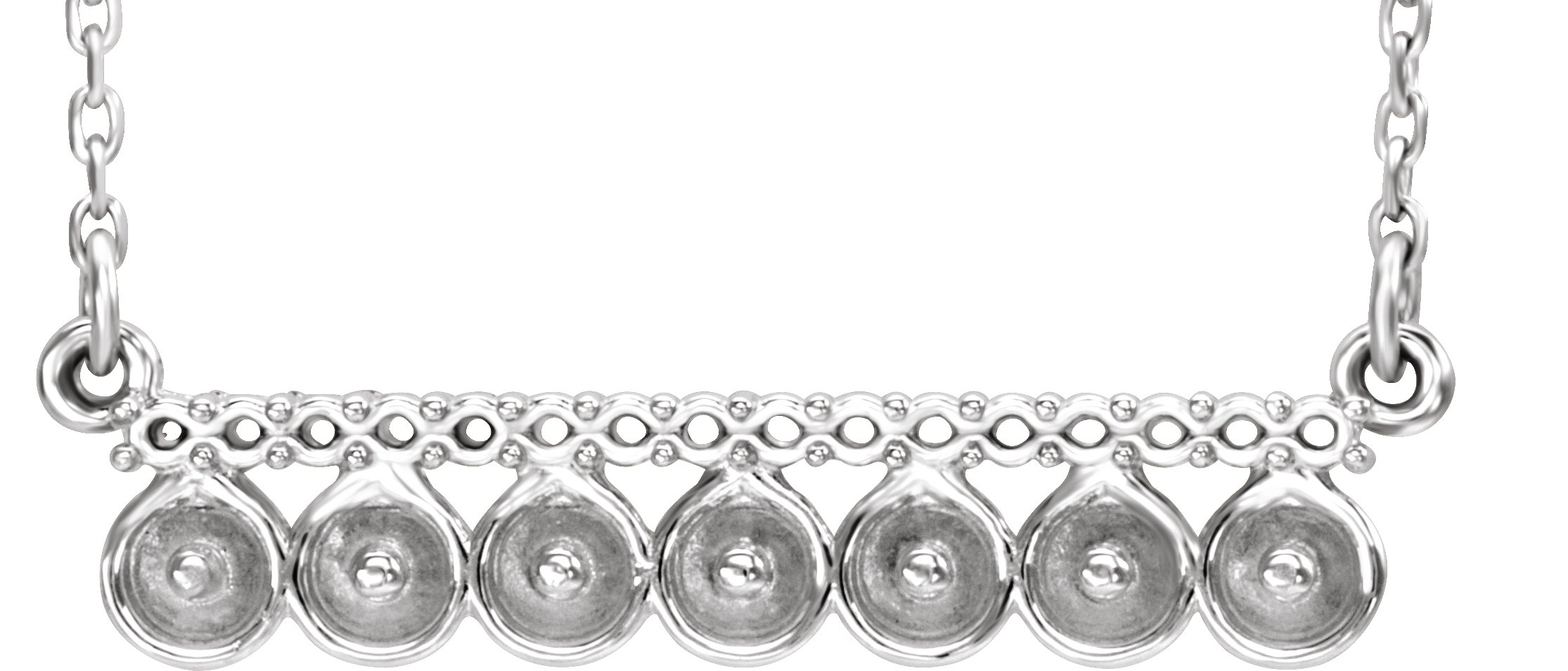 Accented Pearl Bar Necklace or Center
