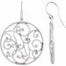 Sterling Silver 1/10 CTW Natural Diamond Scroll Earrings