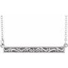 Sterling Silver Sculptural Inspired Bar 16 18 inch Necklace Ref. 13524582