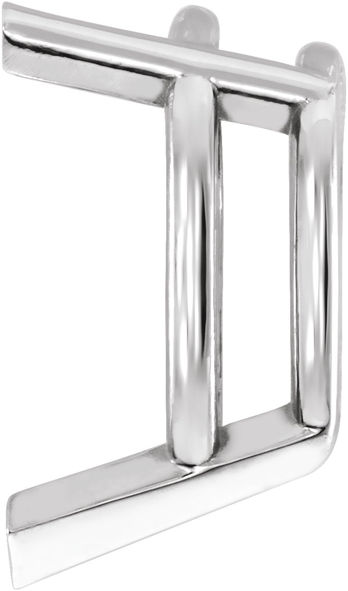 Pear 3-Prong V-End Lightweight Earring Setting
