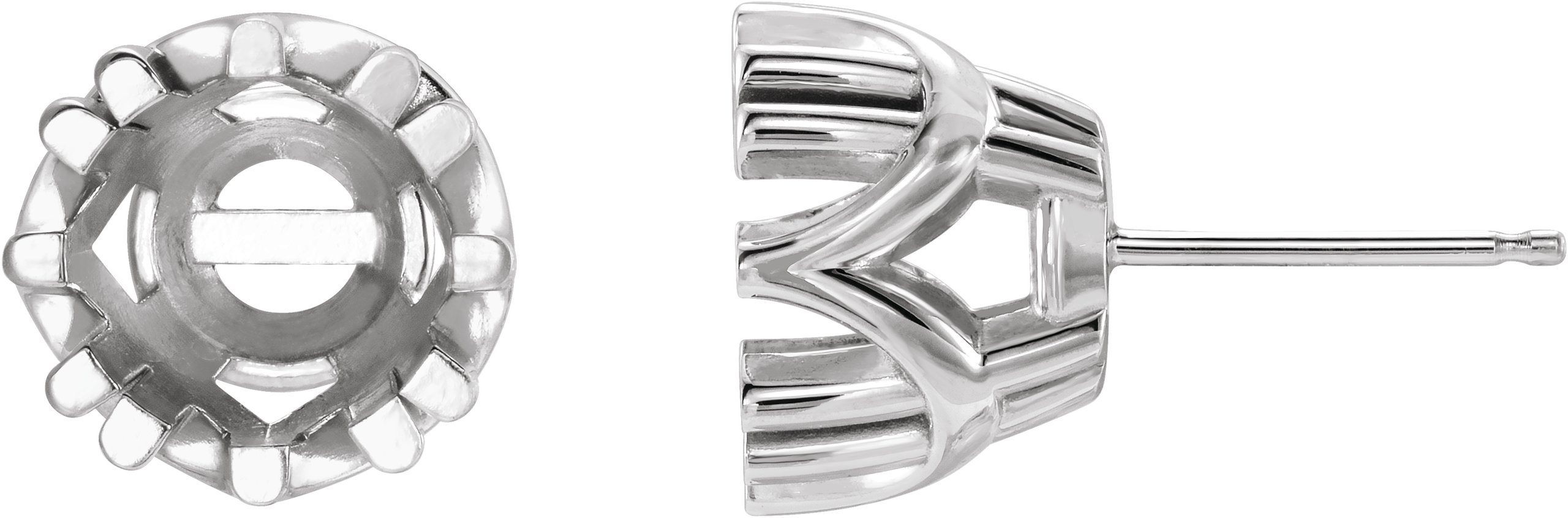 Round 8-Prong Stud Earrings