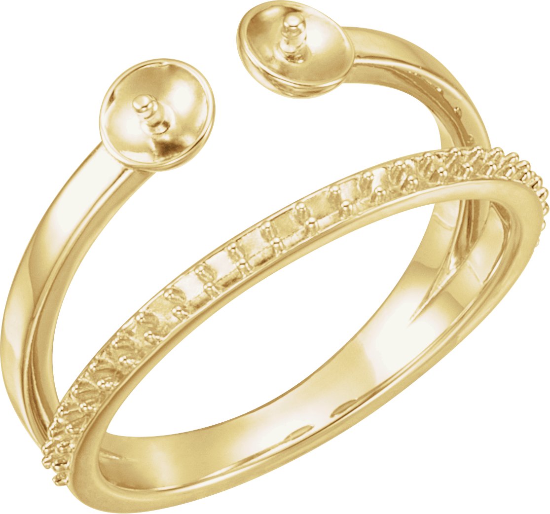Two-Stone Pearl Ring