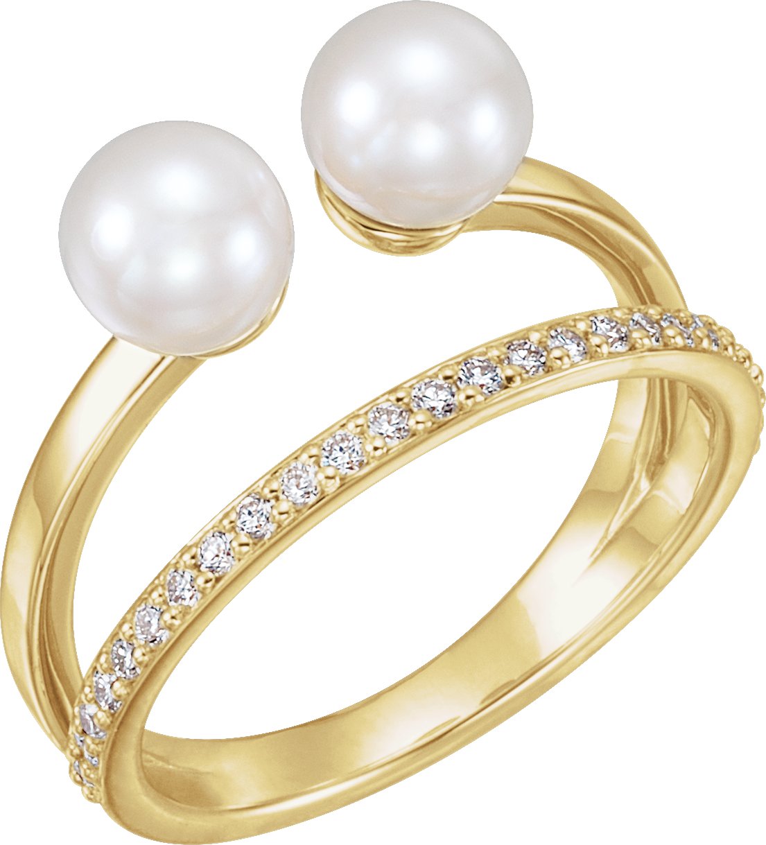 Two-Stone Pearl Ring