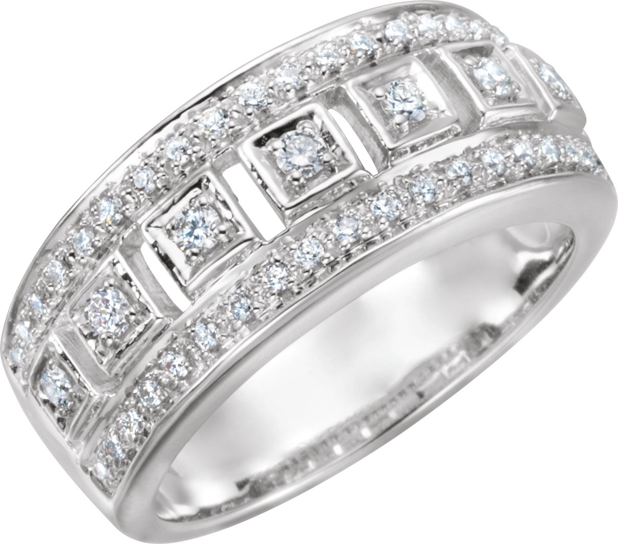 14K White 1/3 CTW Bridal Anniversary Band