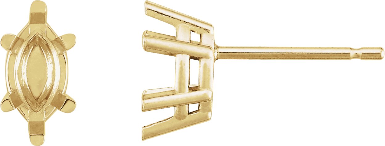 Marquise 6-Prong Stud Earrings