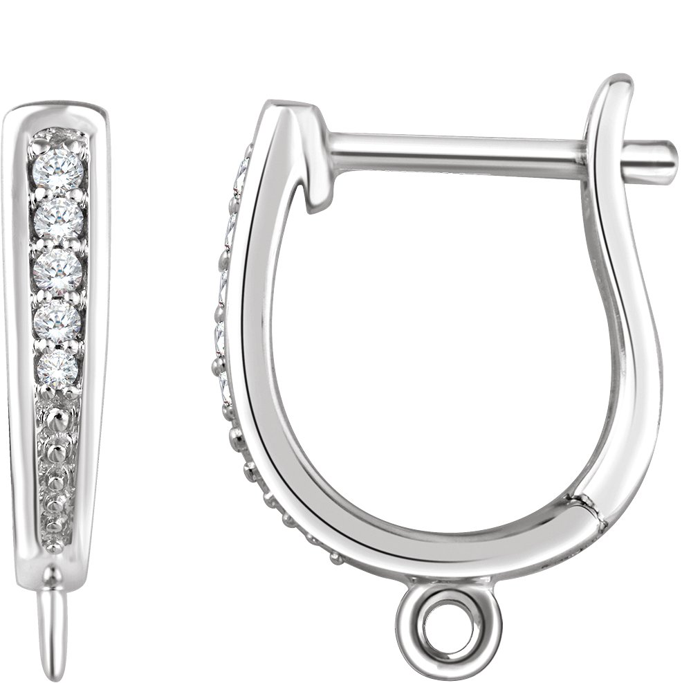 Accented Hinged Hoop Earring Top