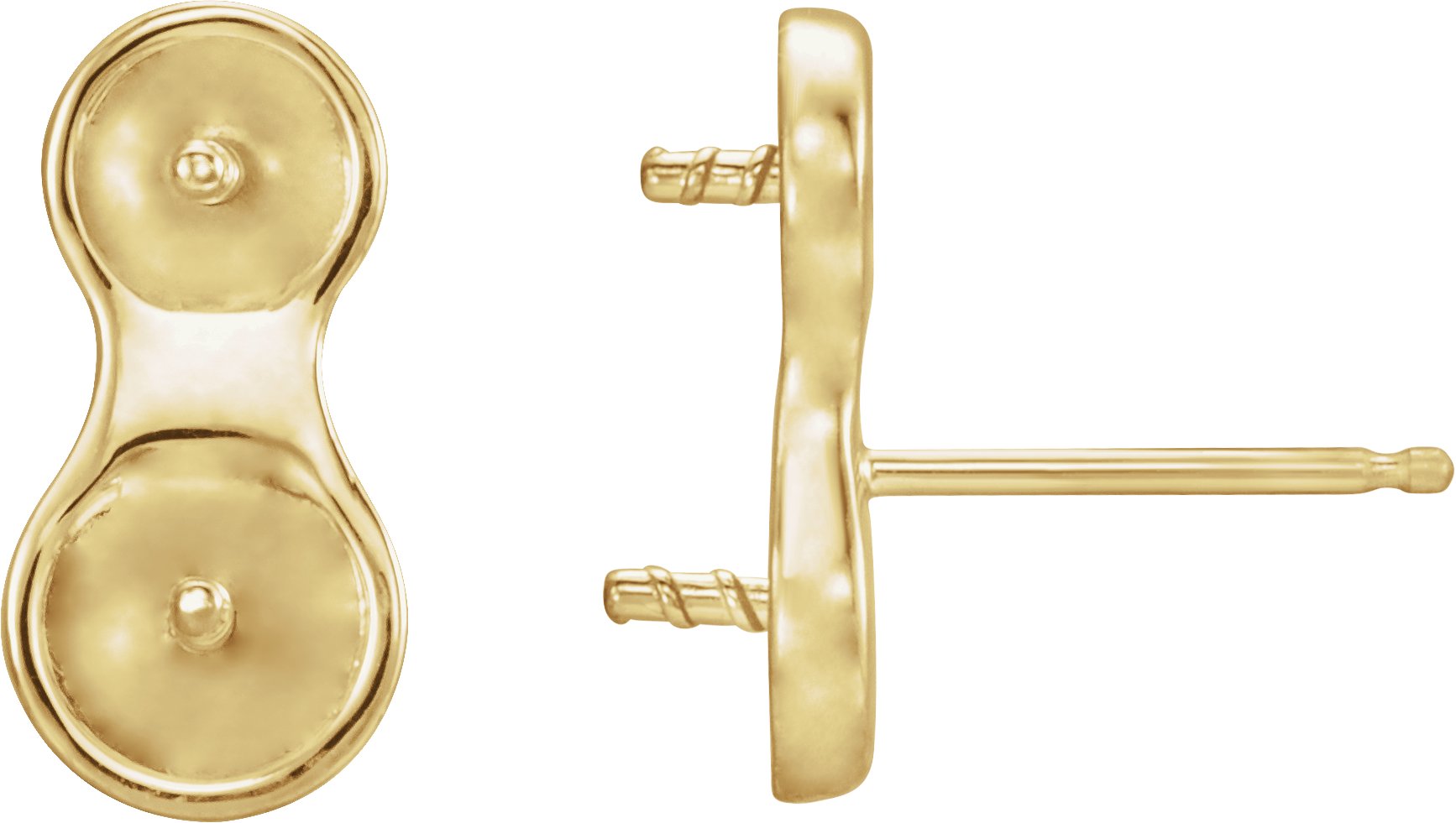 Two-Stone Pearl Ear Climbers