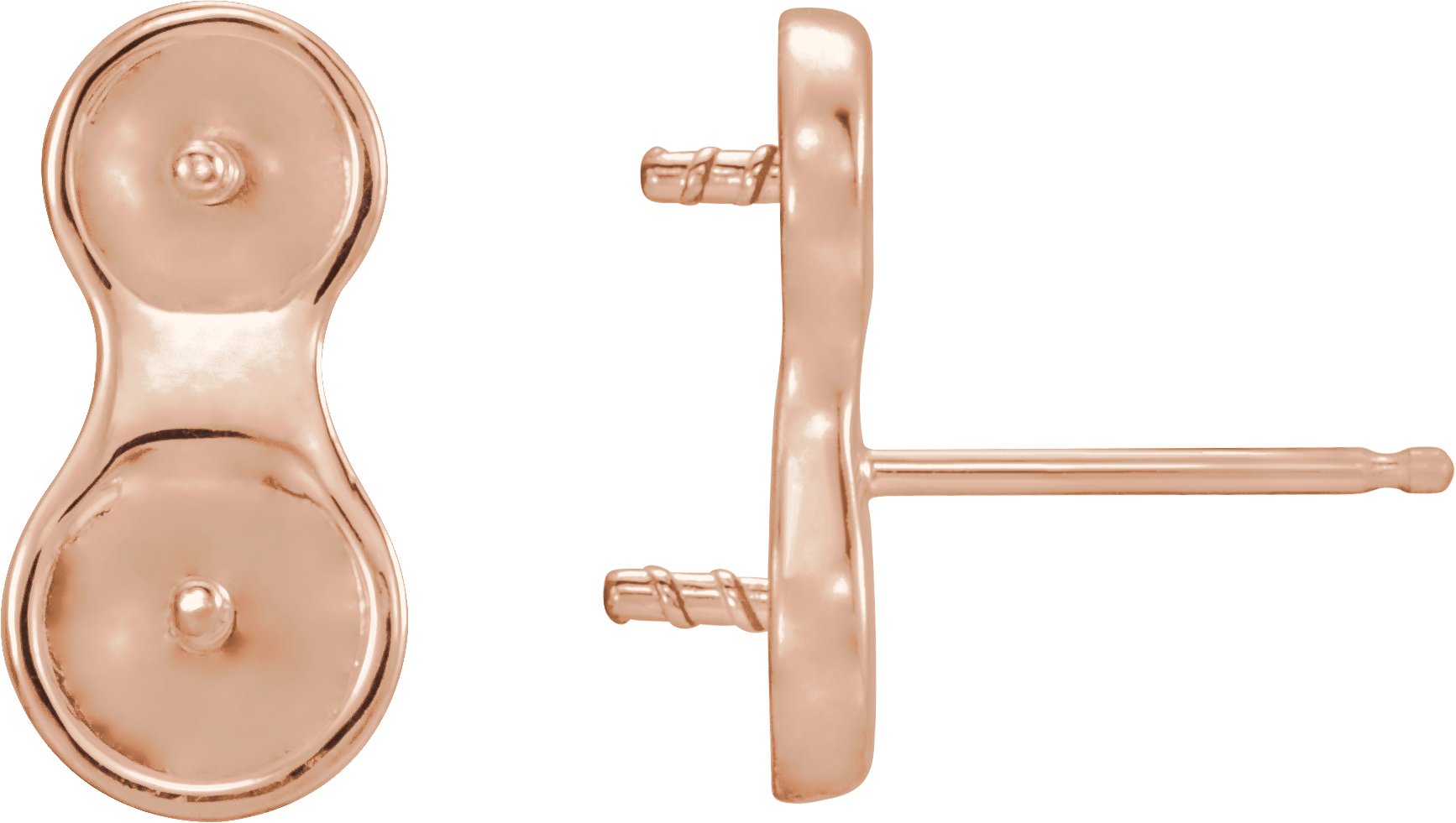 Two-Stone Pearl Ear Climbers