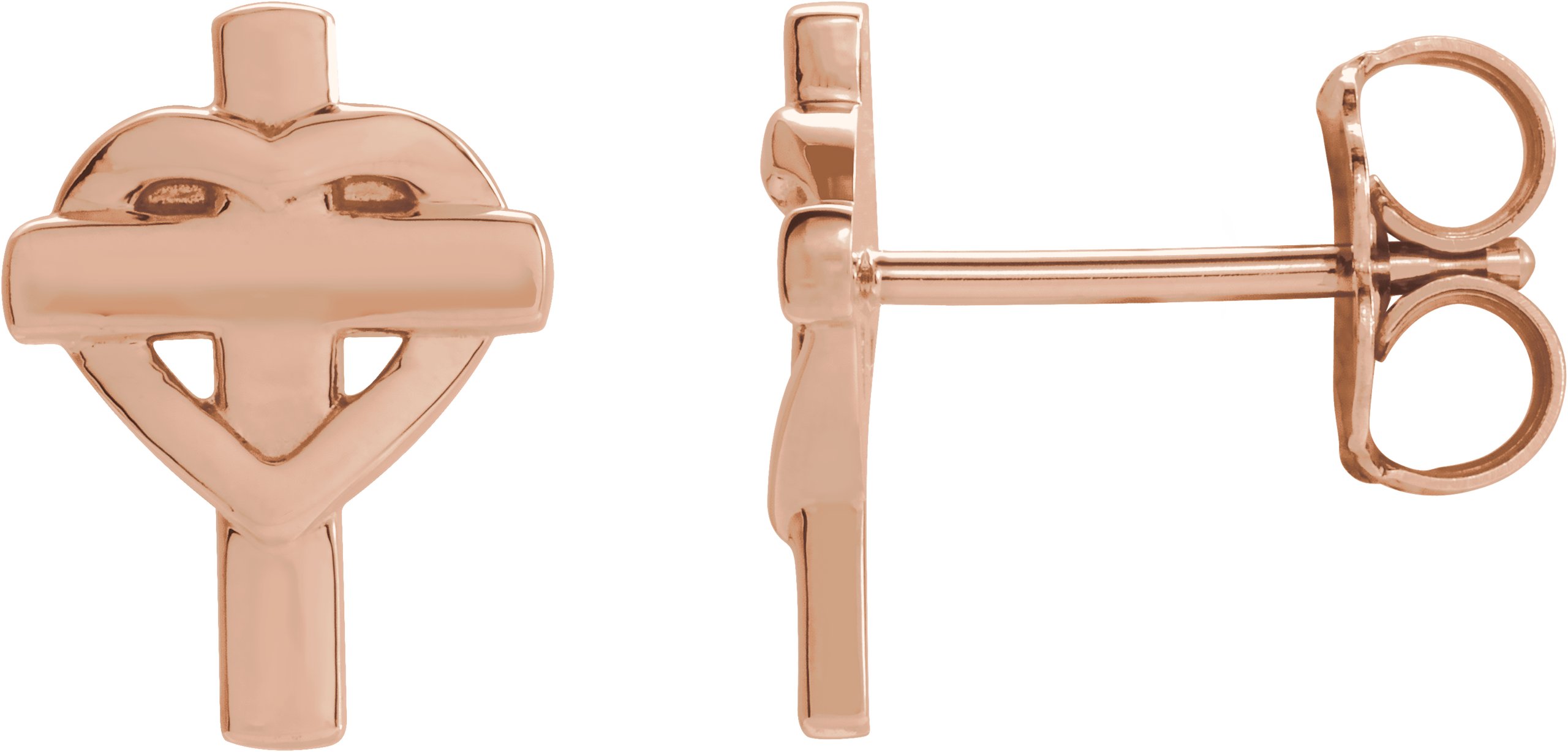 Heart & Cross Earrings