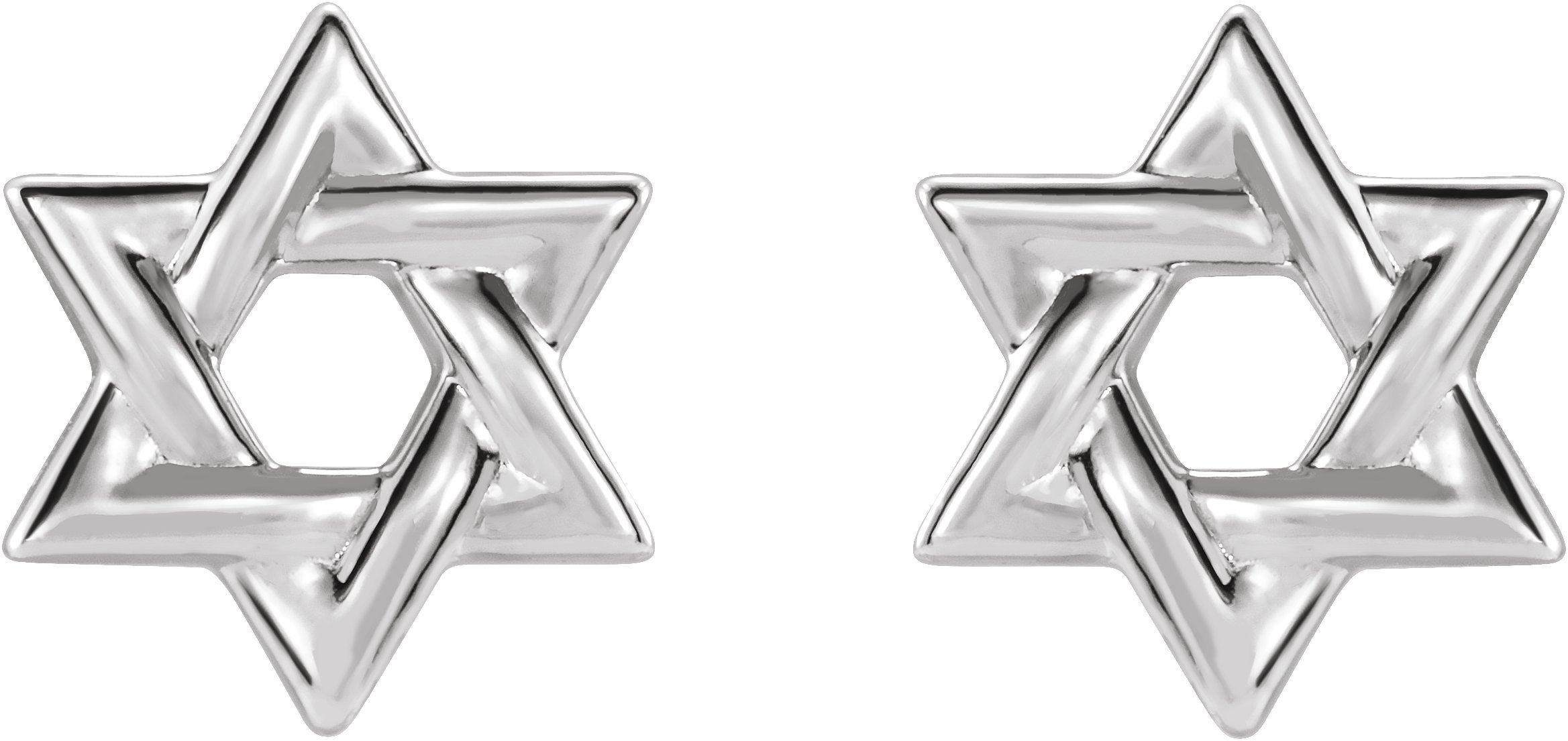 Sterling Silver Star of David Earrings      