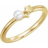 Youth Pearl Star Ring   