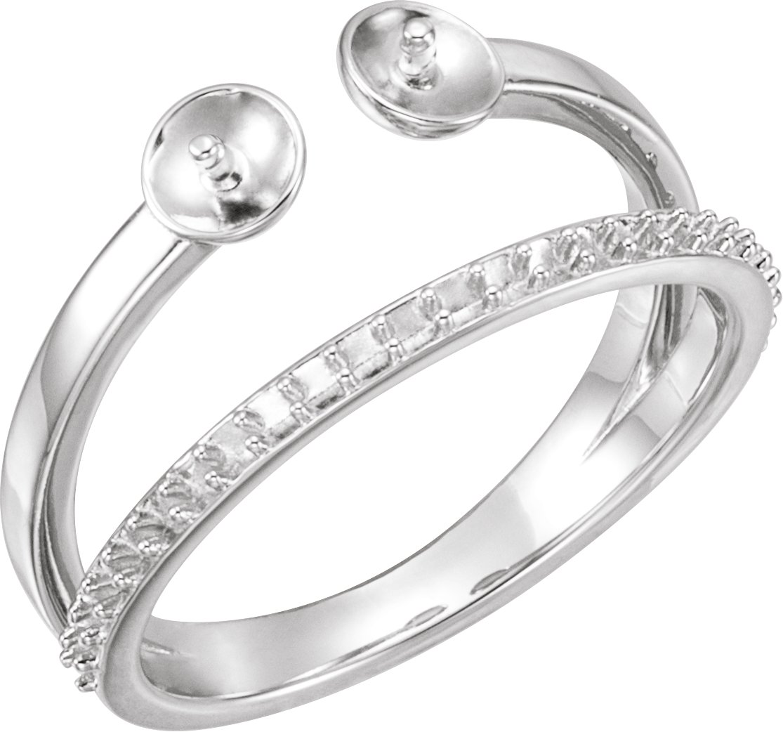 Two-Stone Pearl Ring