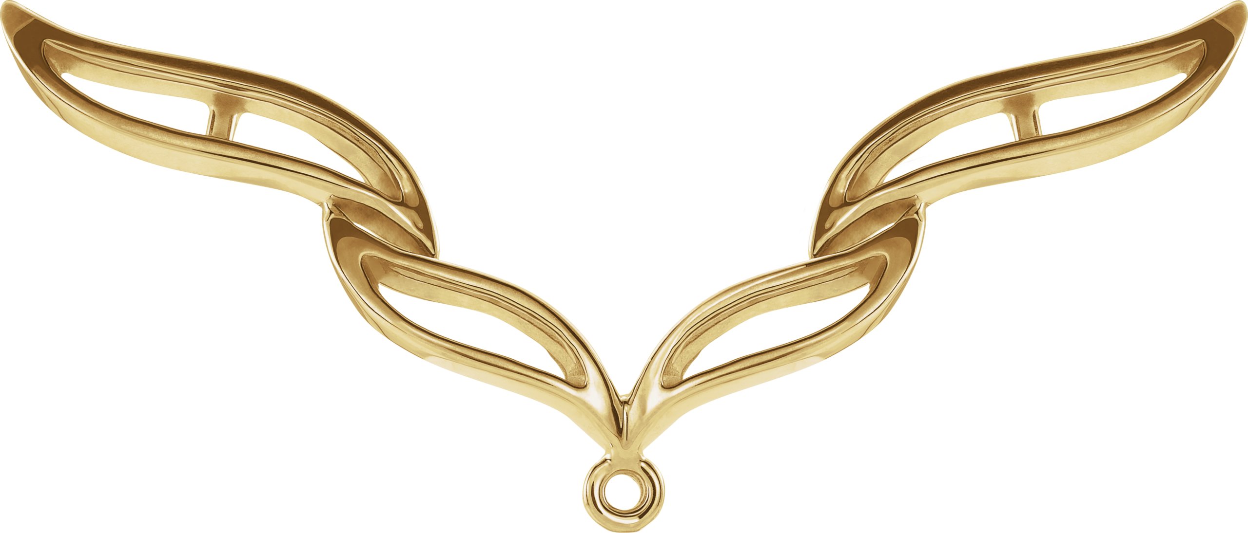 Accented V Necklace Center