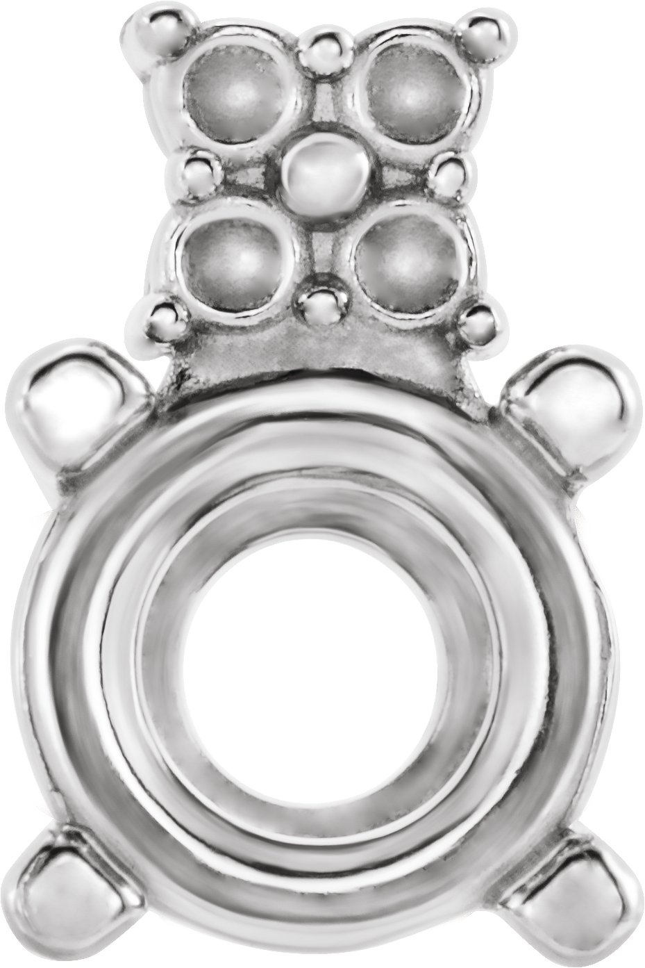 4-Prong Accented Earring Setting