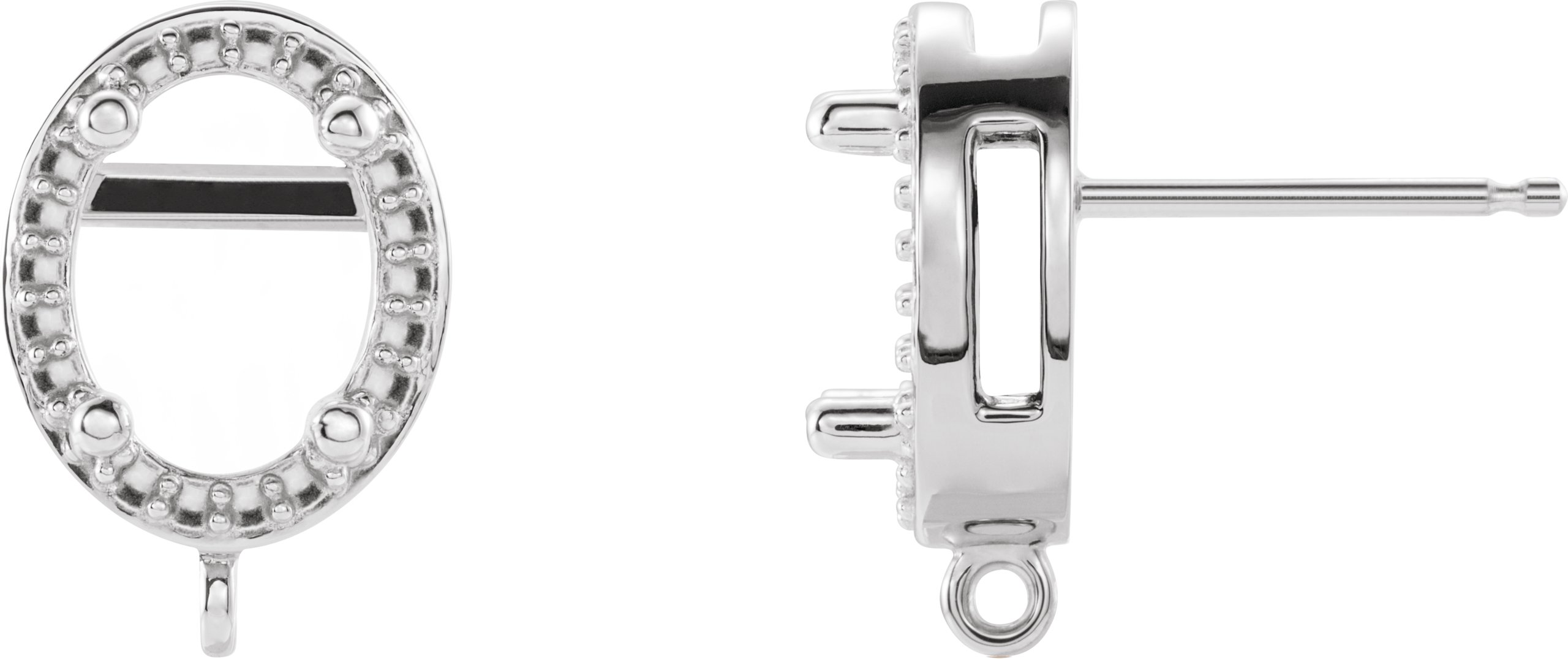 4-Prong Halo-Style Earring Top