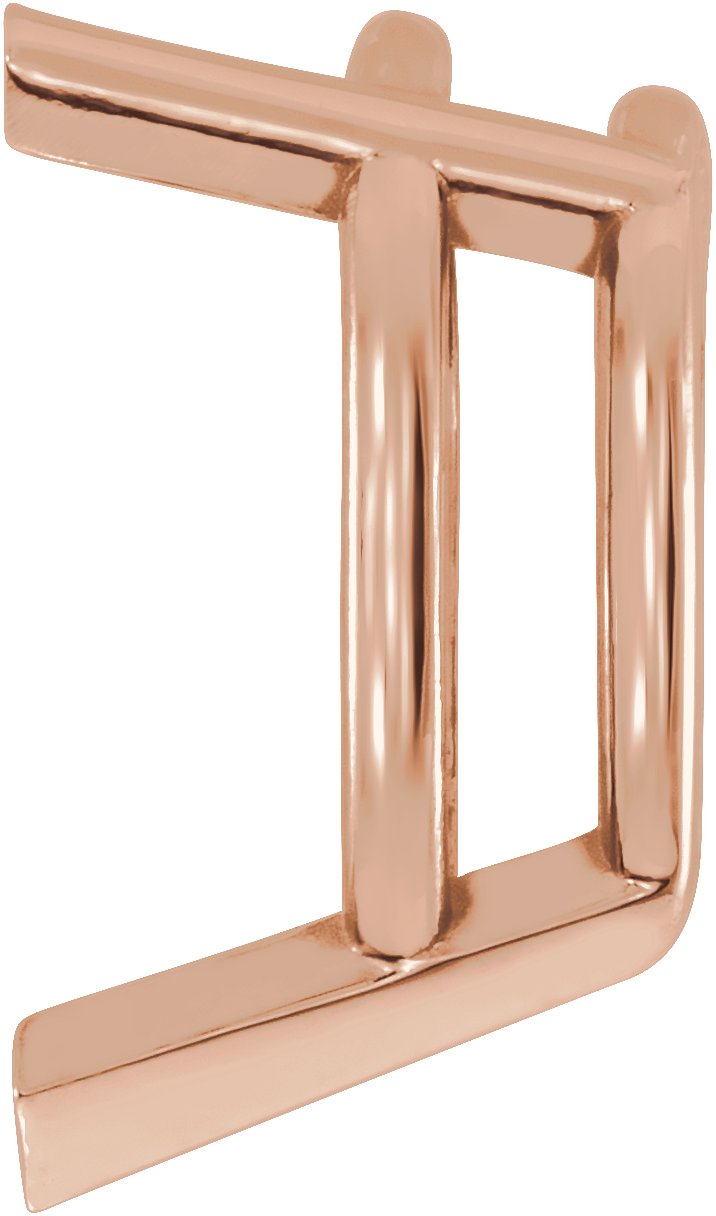 Pear 3-Prong V-End Lightweight Earring Setting