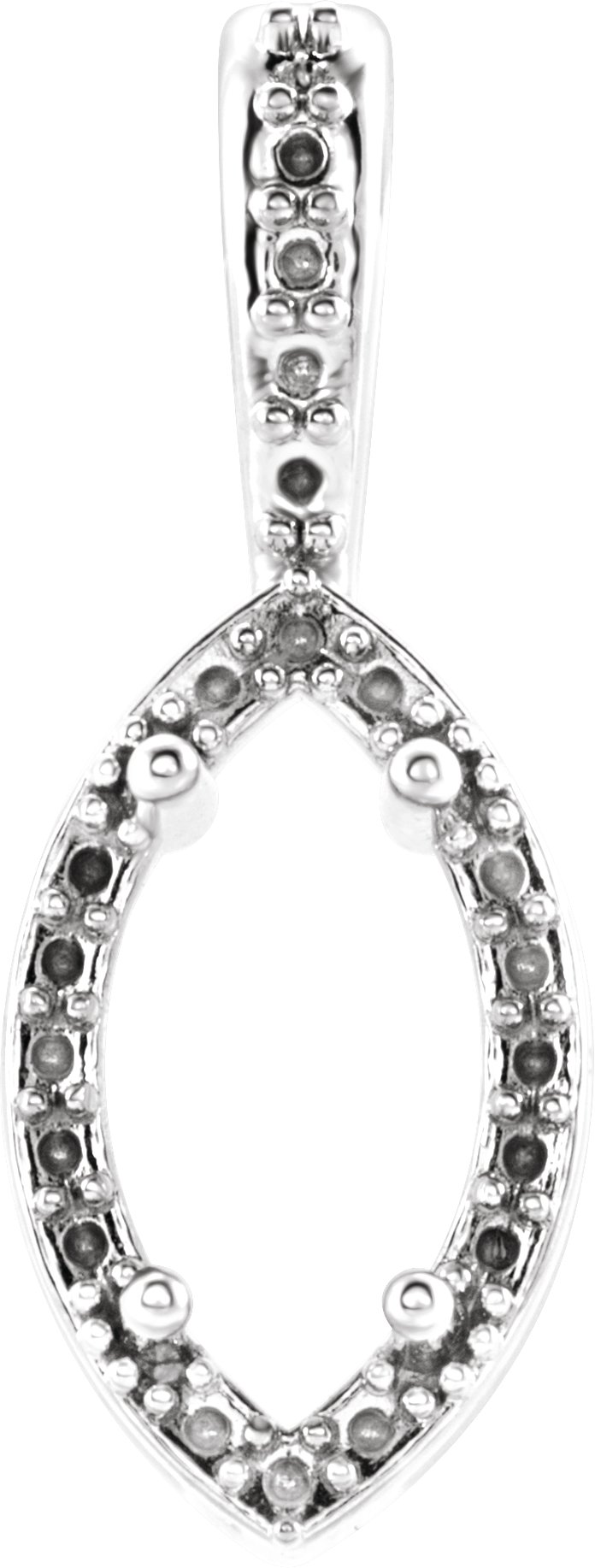 Marquise 4-Prong Halo-Style Pendant