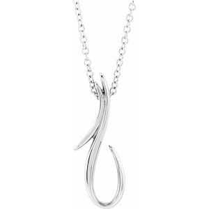 Sterling Silver Freeform 16-18" Necklace
