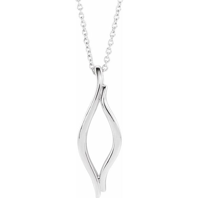 Sterling Silver Freeform 16-18 Necklace  