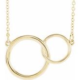 Interlocking Circle Necklace or Center 