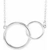Sterling Silver 20x14 mm Interlocking Circle 16 18 inch Necklace Ref. 13484654