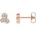 14K Rose 1/5 CTW Natural Diamond Geometric Cluster Earrings 