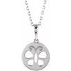 Sterling Silver Youth Butterfly Disc 15 inch Necklace Ref. 13468422