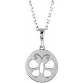 Youth Butterfly Disc Necklace
