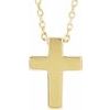 14K Yellow Petite Cross 16 18 inch Necklace Ref. 13639003